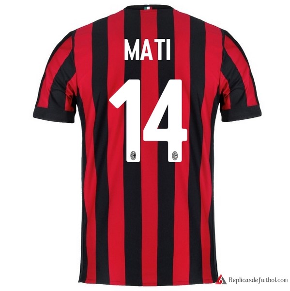 Camiseta Milan Primera equipación Mati 2017-2018